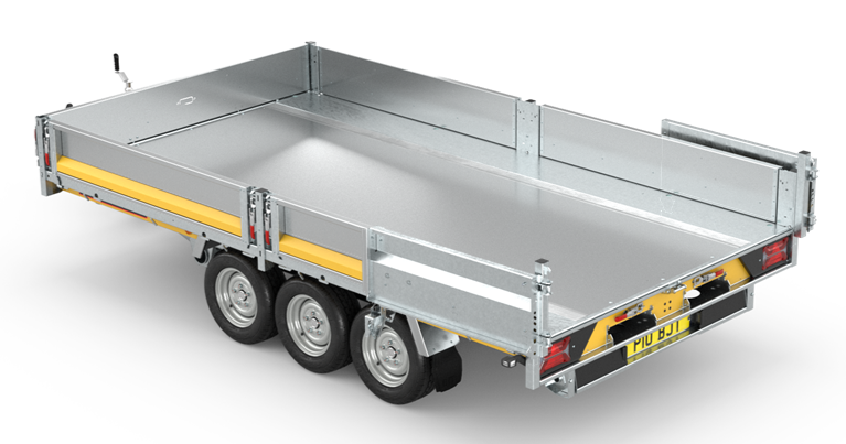 Dělené zadní čelo sklápěcího přívěsu Brian Jjames tipper 2